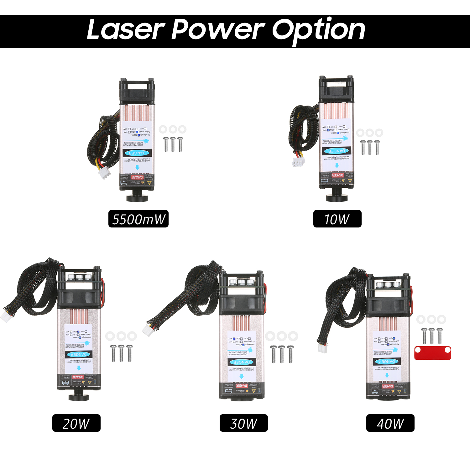 5500mw Laser Modul-e Laser Head 450nm Engraving Modul-e Replacement for Laser Engraving Machine CNC Laser Machine Wood Marking Cutting Tool. 