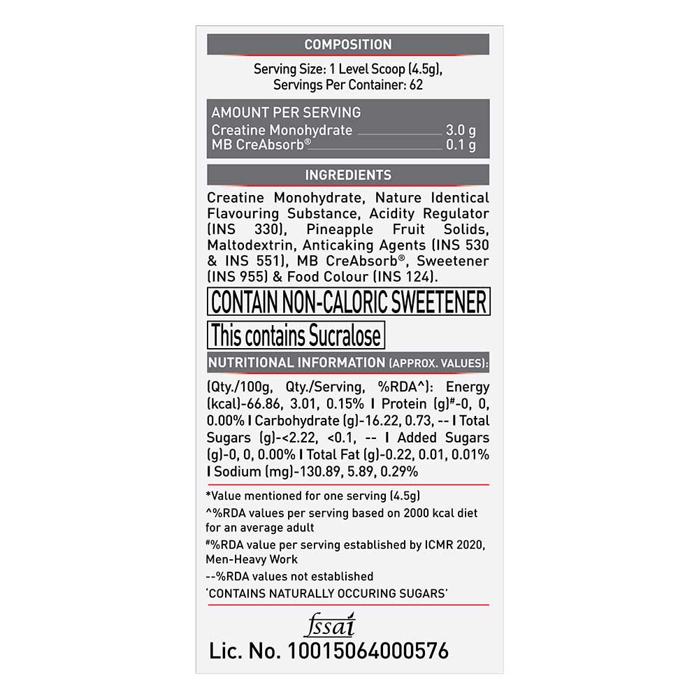 Muscleblaze Creatine Monohydrate CreAMP, 250 g. 