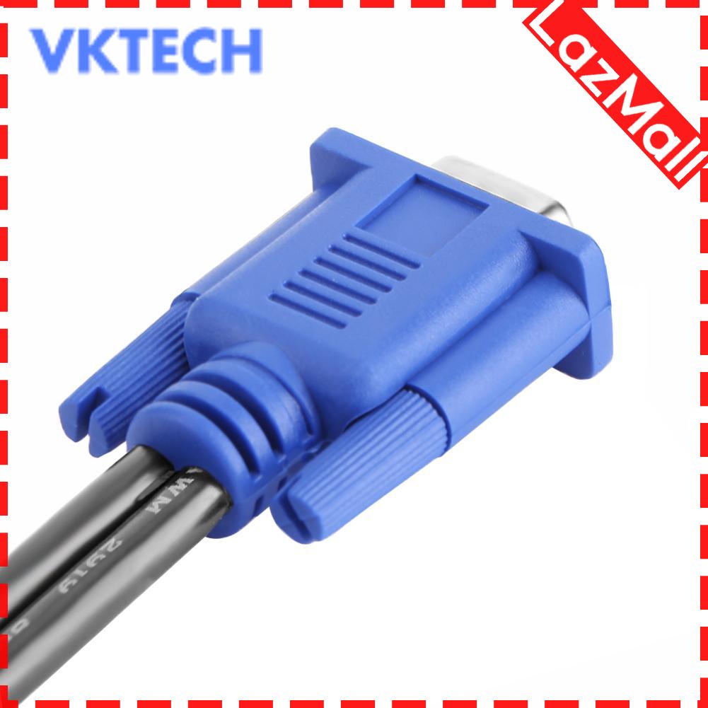 VGA Splitter Cable 1 Computer to Dual 2 Monitor Male to Female Adapter Wire. 