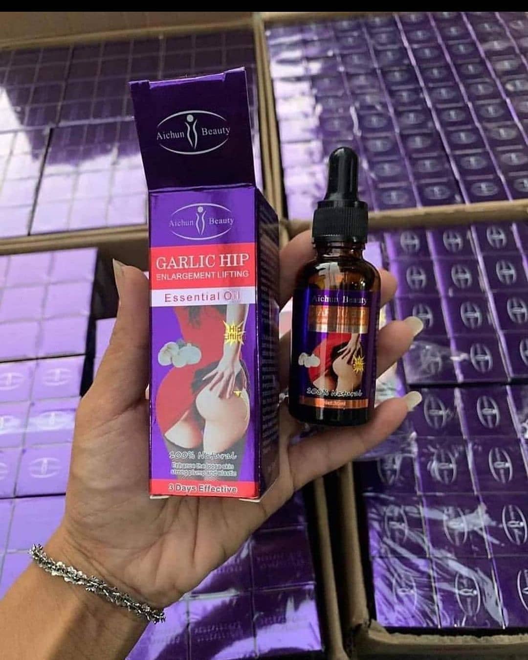 18+ Aichun Beauty Natural Garlic Hip Butt Oil Sexy Tightening Big Ass Fast Enhance Enlargement / Firming Lifting Essential Massage Oil 30 ML hb 8. 