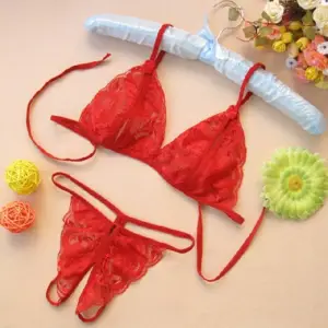 Women Lingerie Set Sexy Underwear Lace Bra Set Ladies Bandage Bra Panties  Set