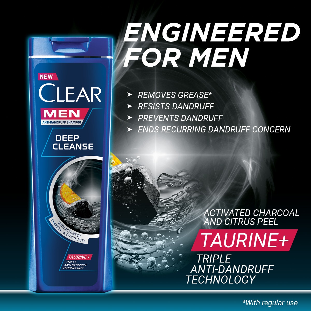 Clear Men Deep Cleanse Shampoo, 180ml. 