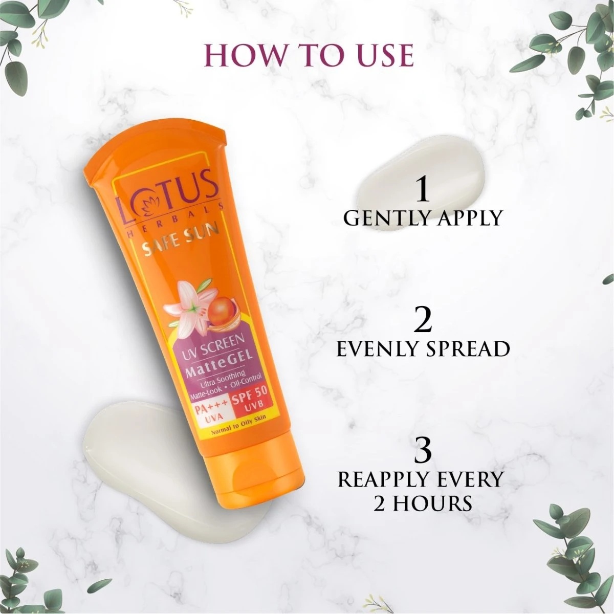Lotus herbal Safe Sun UV Screen Matte GEL Sunscreen SPF 50 PA+++. 