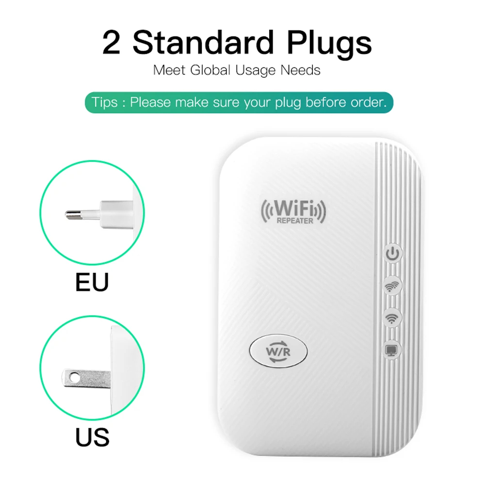 300 Mbps Wifi Repeater Range Extender Wireless Plug and Play. 