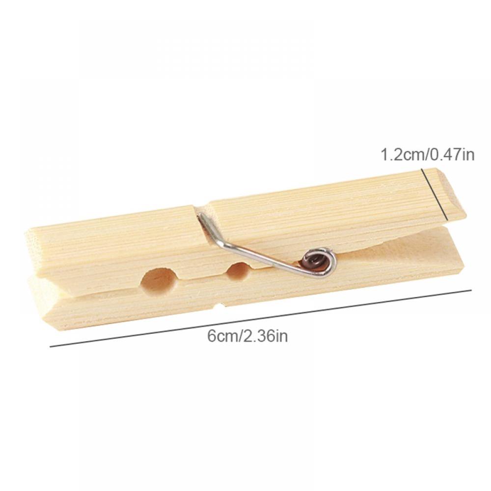 Clothes Pins, Bamboo Wooden Clothespins Wood Clips, Small Close Pins Clothing Pins Clothes Pegs for Photos Crafts Pictures Baby Hanging Clothes Clothesline Laundry Clip, 20Pcs Pack. 