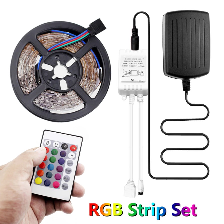 【Sale】5M-10M Multicolor LED Light Strip Color Changing RGB Colour for Decoration Home Party Lights with Remote Control. 