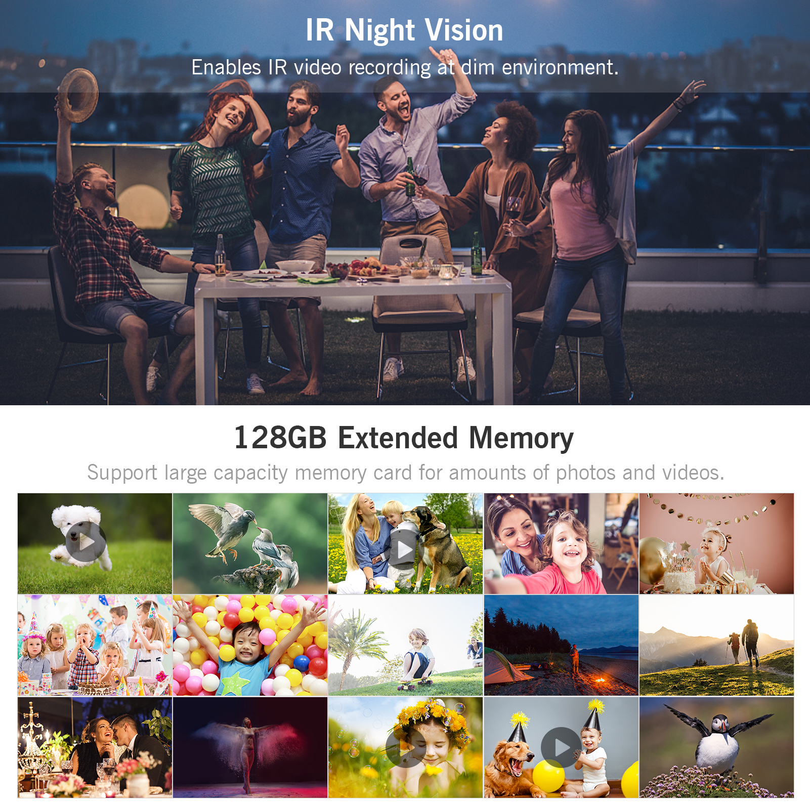 2.7K Ultra HD Digital Video Camera DV Camcorder 36MP 16X Zoom 3-inch Rotatable LCD Touch Screen IR Night Vision Motion Dectection Anti-shaking Time Lapse Slow Motion with 0.39X Wide Angle Lens Re-mote Control 2pcs Re-chargeable Batt-eries. 