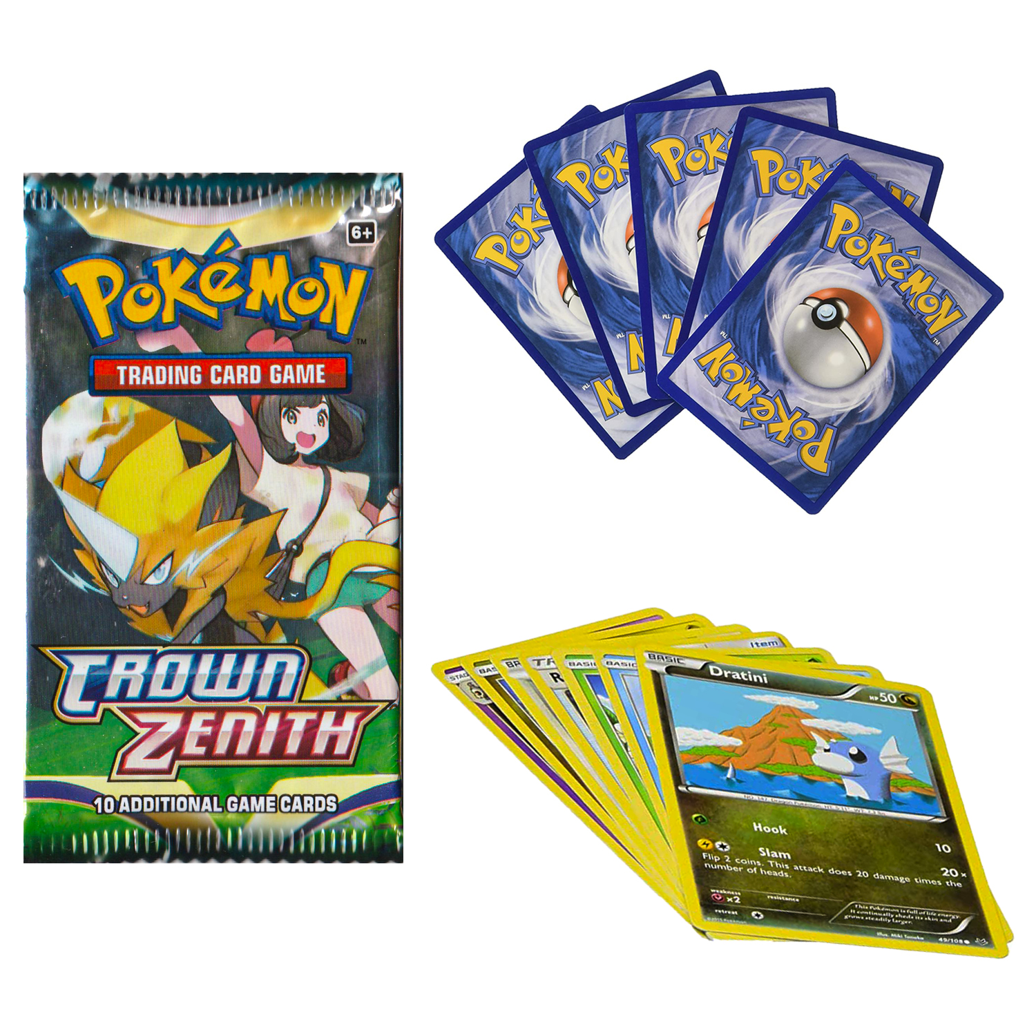 9pcs Pokemon Cards Pack (Sword & Shield:Crown Zenith) (A Grade) (1 Pack). 