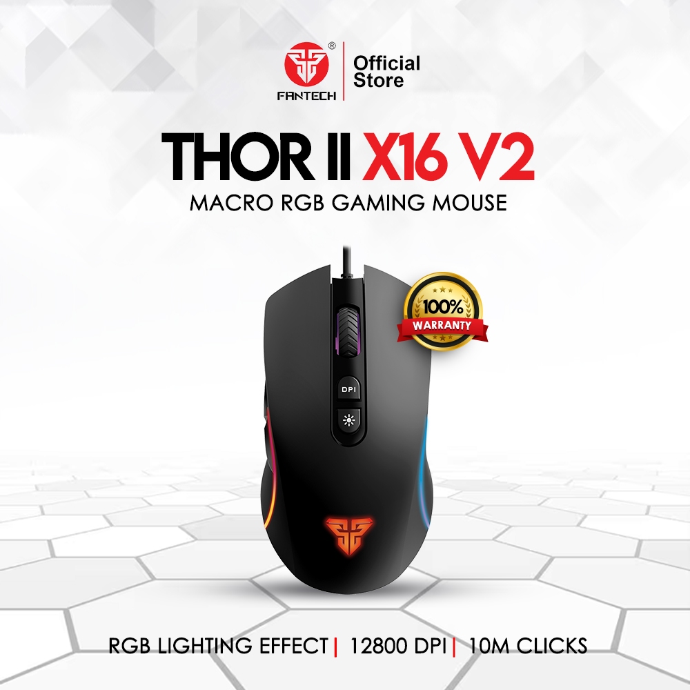 FANTECH X16 THOR II  V2  | x9 MACRO RGB GAMING QUALITY MOUSE. 
