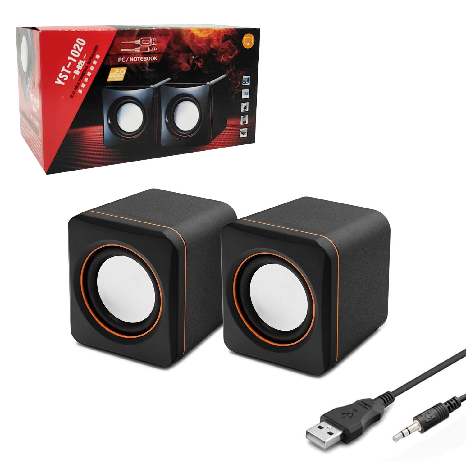 Speakers USB Powered Speakers, Desktop Mini Computer Laptop Speaker Bass Sound Music Player System Wired Speaker Durable. 