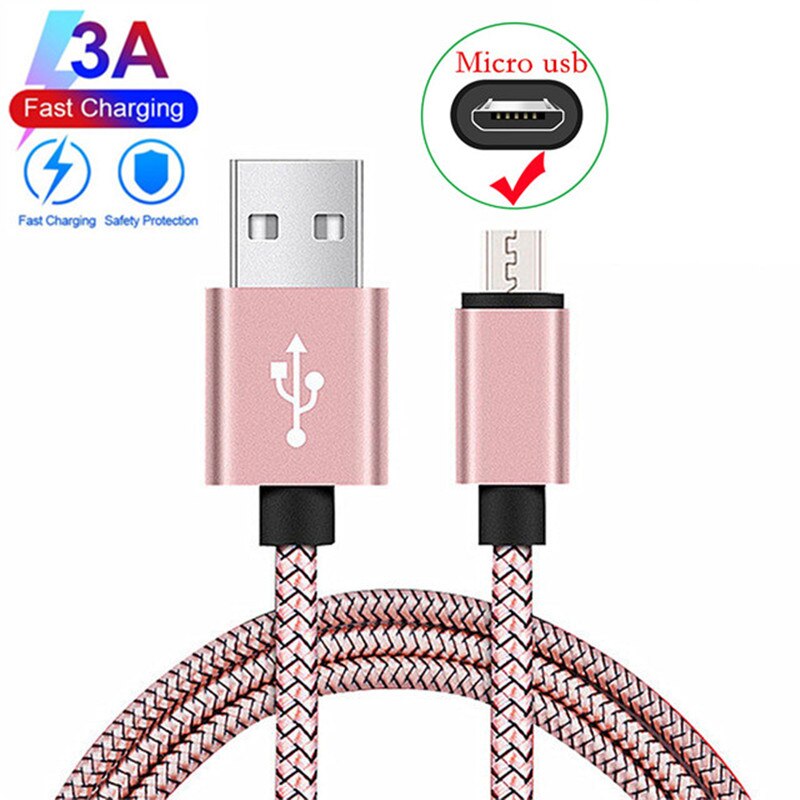 QC 3.0 Fast Charger Micro USB Charge Cable For Samsung Galaxy A10 A01 M01 J2 Core J7 J5 J3 A5 A7 2016 S6 S7 J4 A6 A7 2018 Phone. 