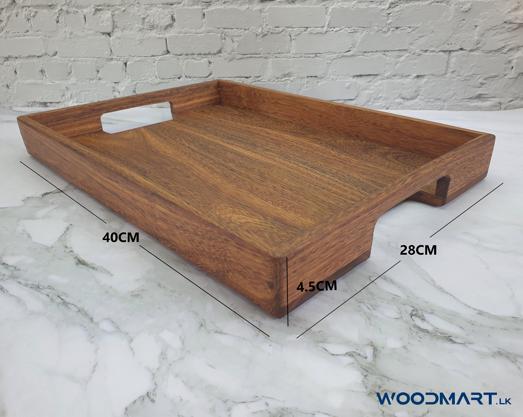 Serving Tray Nadun - Wooden Tray with Handles / Dinner Trays, Tea Tray, Bar Tray, Breakfast Tray. 
