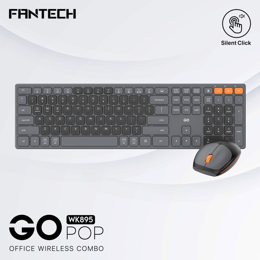 FANTECH WK895 GO Pop Office Wireless Keyboard Mouse Combo. 