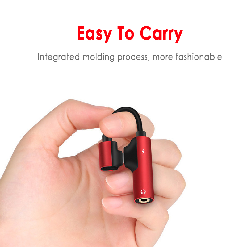 Type C to 3.5mm Headphone Jack Adapter Cable Converter Support Charging Song Call (individual package). 