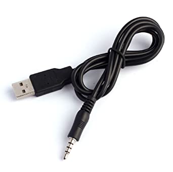 3.5mm Male AUX Audio Jack To USB 2.0 Male Charge Cable Adapter. 