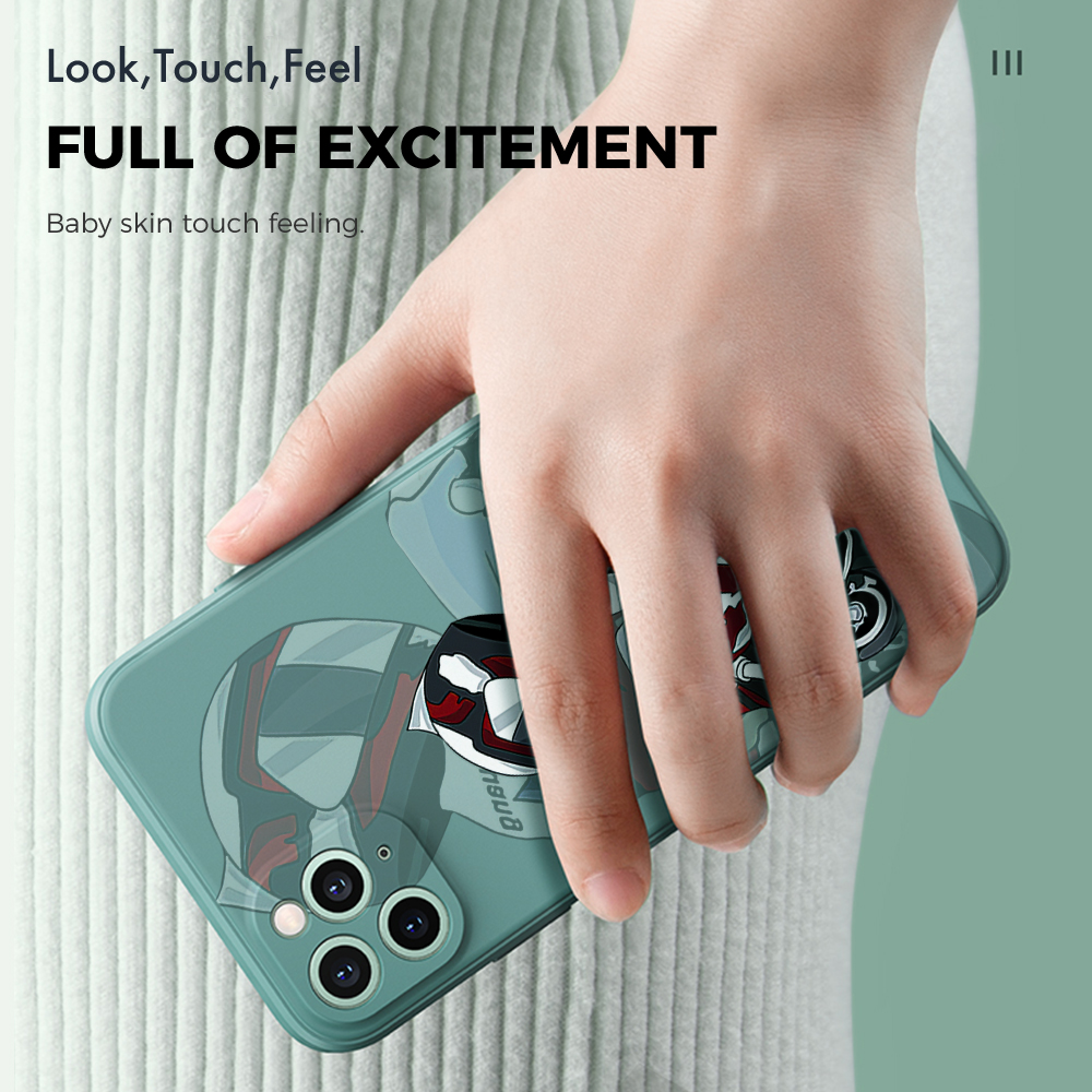 AMORVOR for Huawei P20 Lite Nova 3E Back Cover Cartoon Motorcycle Soft Case Multicolor Liquid Silicone Phone Cover. 