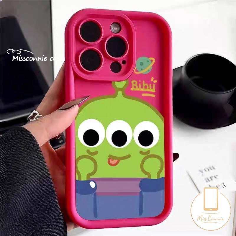 Cute Alien Three-eyed Monster Case For Tecno Spark 10C Go 2023 10 Camon 20 Pro Infinix Note 30 VIP Pro 12 G96 Smart 7 Hot 30 30i Play Fashion Funny Lotso Angel Eye Green Red Soft Cover. 