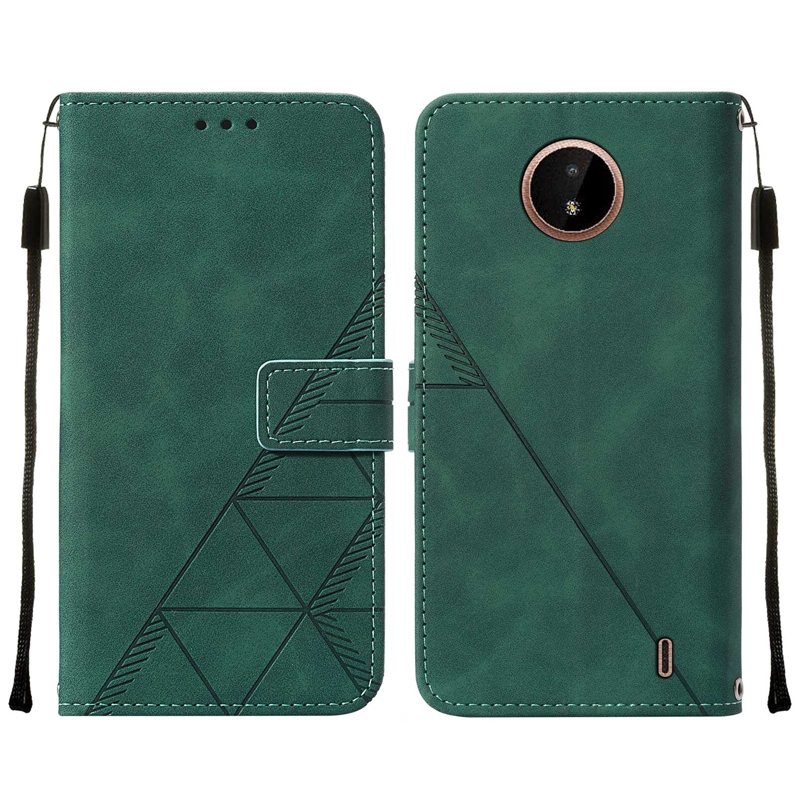 lthmy for Nokia C20 case slim Embossed PU Leather Flip Stand Wallet Card Slots Cover