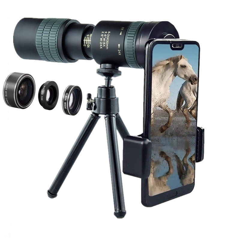 8-24X HD Telephoto Monocular Telescope 