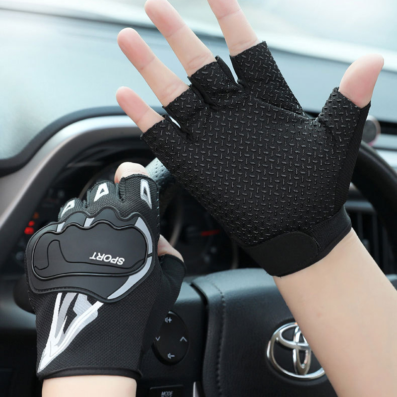 Half Finger Gloves Breathable Non-Slip Gloves Shock Absorption Sports Gloves For Outdoor Riding Fitness Training Cycling Sunlight Mall. 