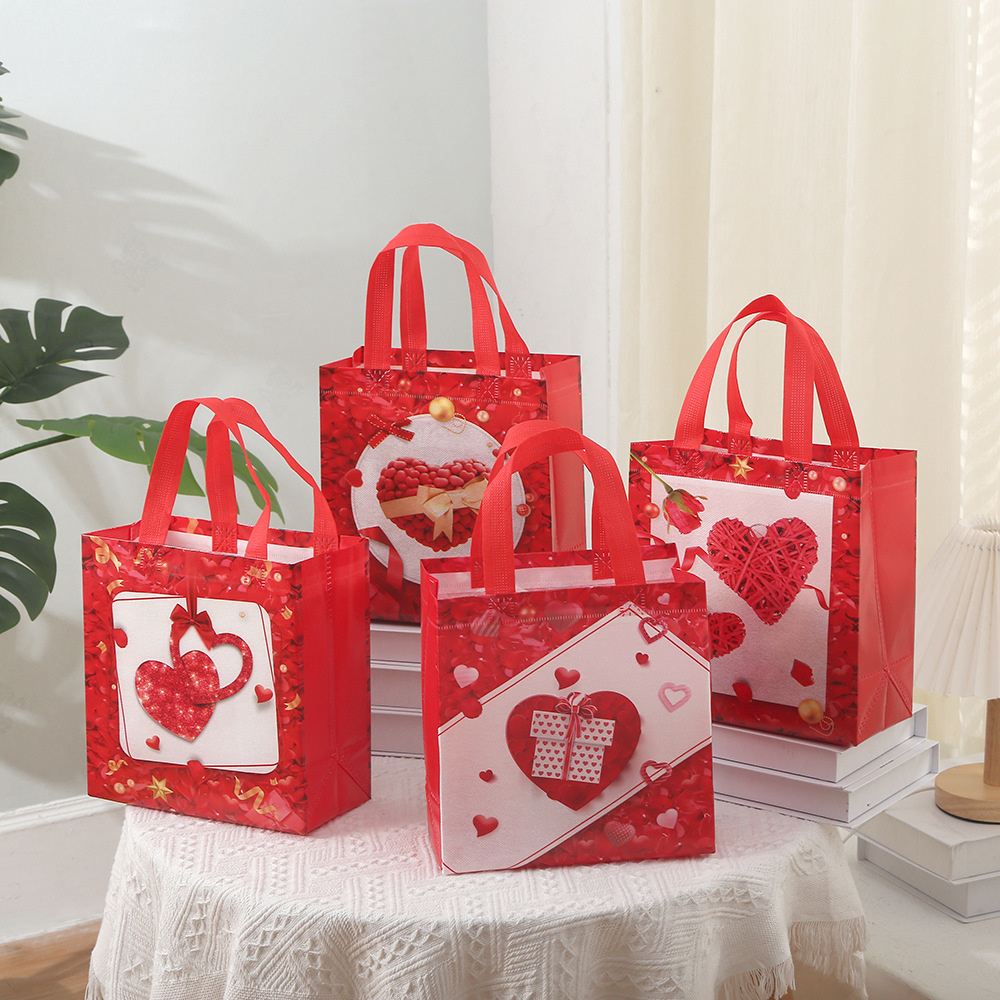 Festival Holiday Wedding Candy Pouch Favors Snack Surprise Fabric Waterproof Non-woven Love. 