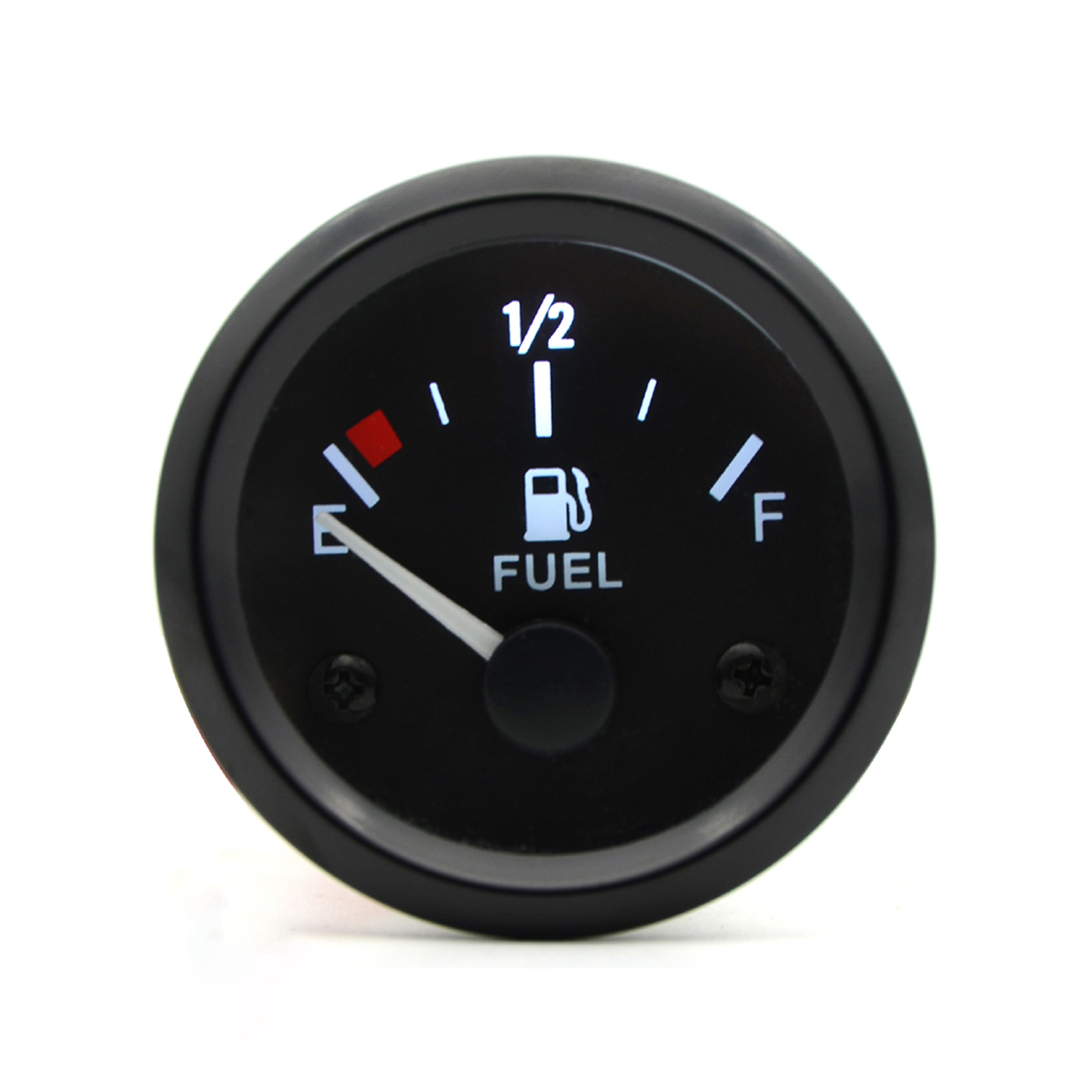 2'' 52mm Fuel Level Gauge, Pointer 12V Car Fuel Tank Meter with LED Backlight Rim Automotive Gauges. 
