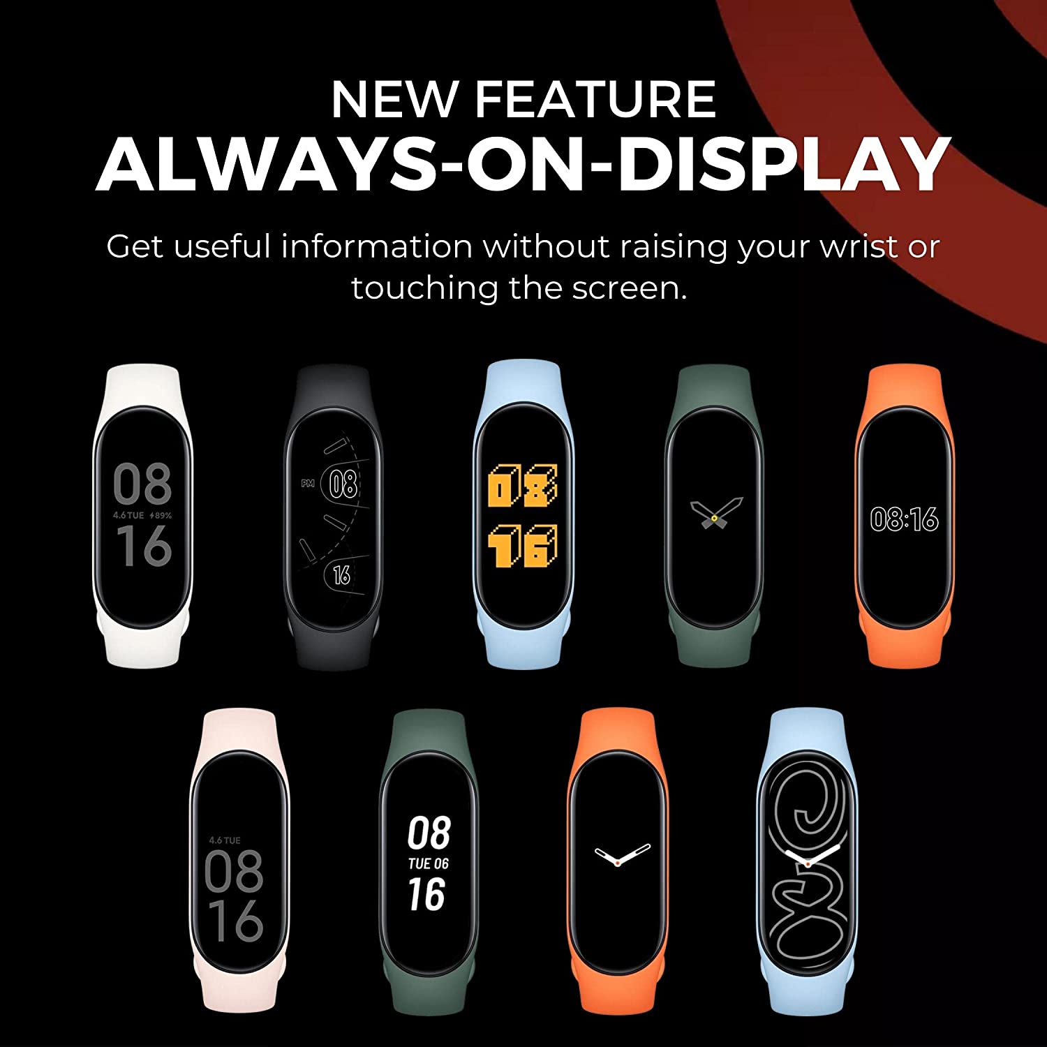 Xiaomi Mi Band 7 Activity Fitness Tracker, High-Res 1.62 AMOLED Display,  14-Day Battery Life, 24H Heart Rate & SPO₂ Monitoring, Sleep Tracking, 110+