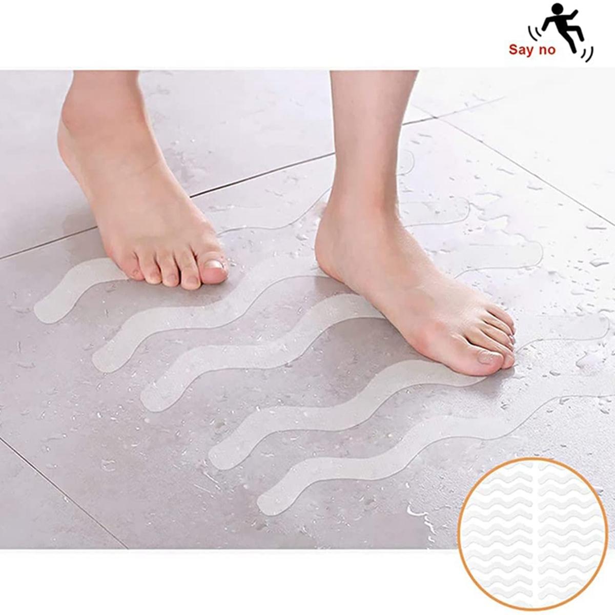 Bathtub Non Slip Stickers, 24 PCS Anti Slip Adhesive Shower Treads With