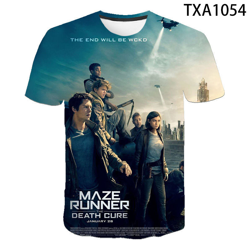 The Maze Runner Summer 3D T shirt Men Women Children Fashion Streetwear Boy Girl Kids Printed T-shirts Cool Tops Tee. 