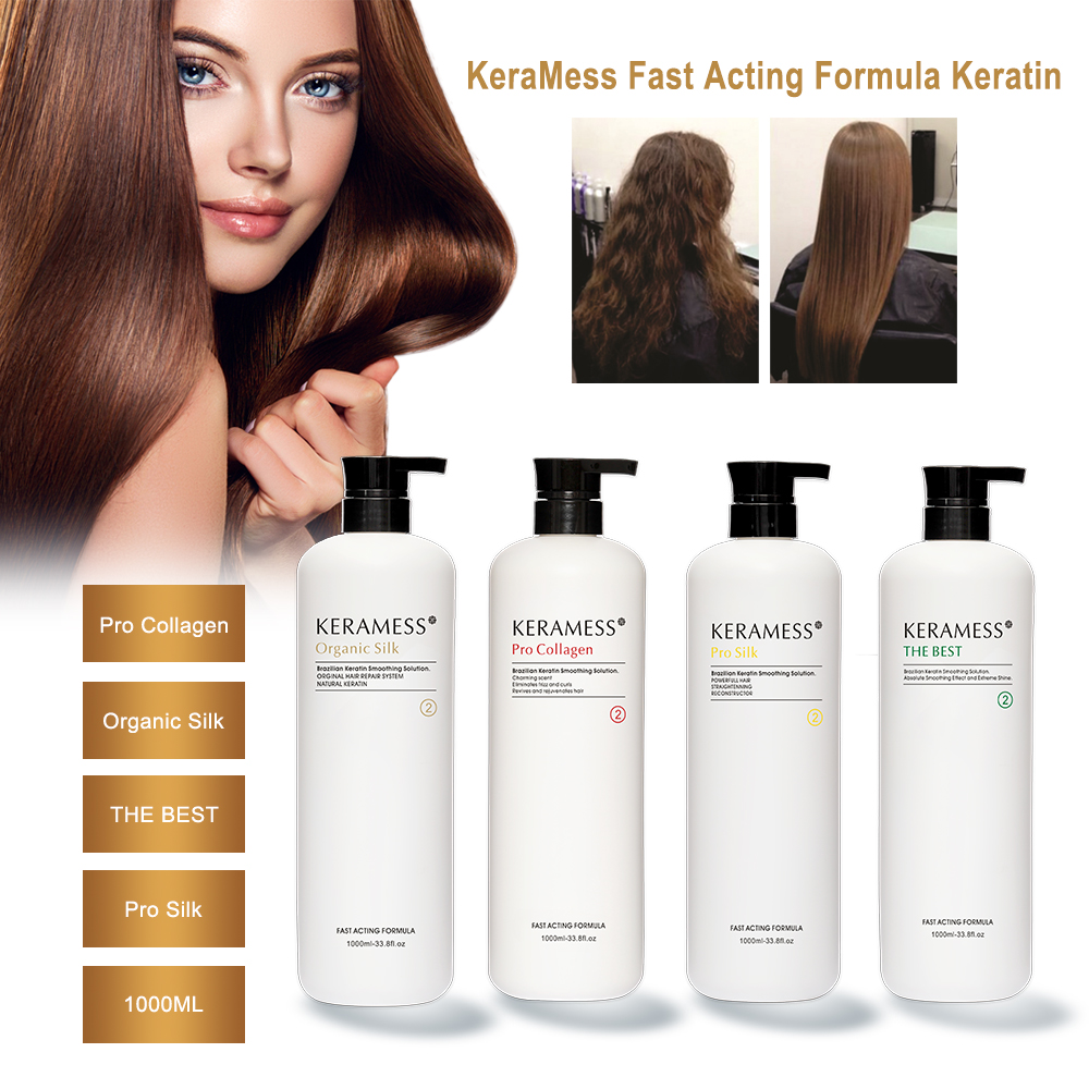 KeraMess Professional Treatment Formaldehyde Free Botox Capillary Keratin For Straightening Hair Straightener Cream Salon Line. 