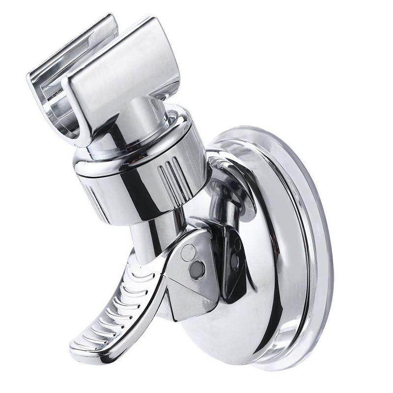 Adjustable Shower Head Holder Bathroom Chrome Wall Mount Strong Suction Handheld Shower Bracket. 