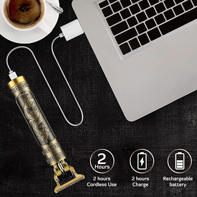 Hair Clipper Professional Vintage T9 DRAGON Electric Hair trimmer for men Cutter Beard Shaving Finishing Cutting Machine Dragon and Phoenix. 