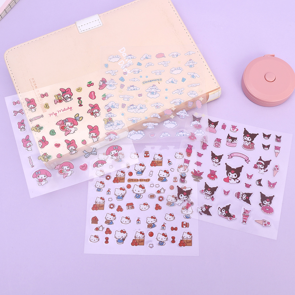 1/10/20Pcs Cartoon Transparent Sticker Waterproof PVC Mini Cute Stickers DIY Decoration. 