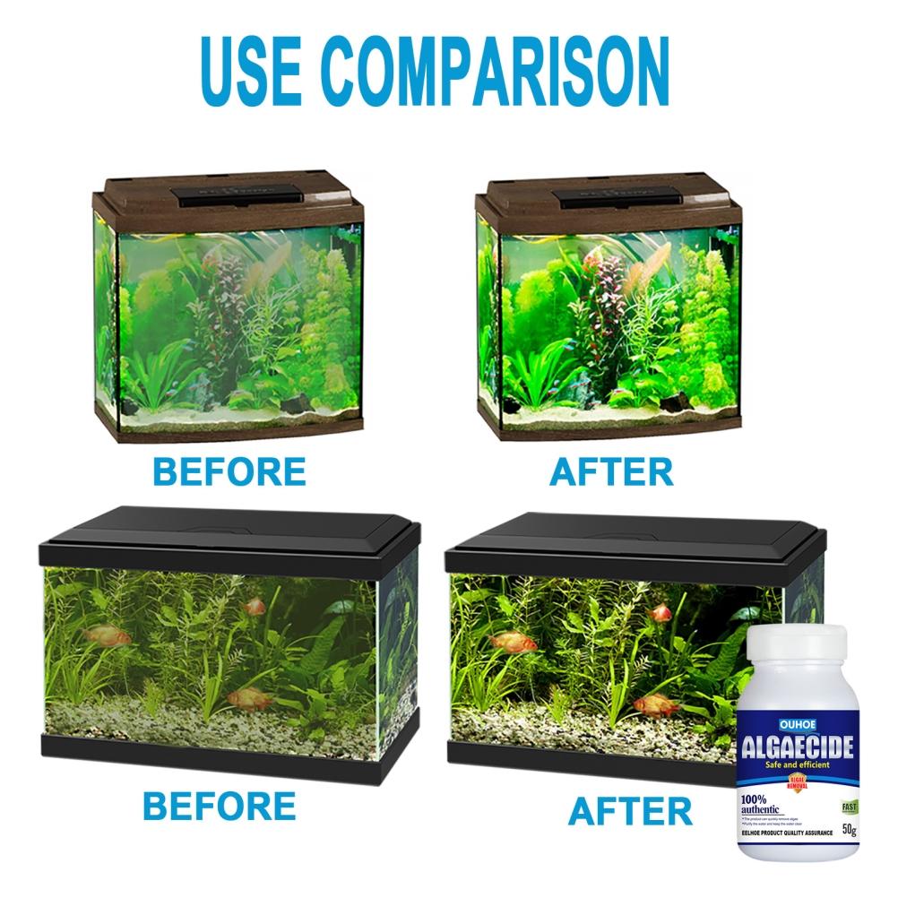 50g Aquarium Algaecide Algae Control Moss Remover for Pond Fish Tank. 