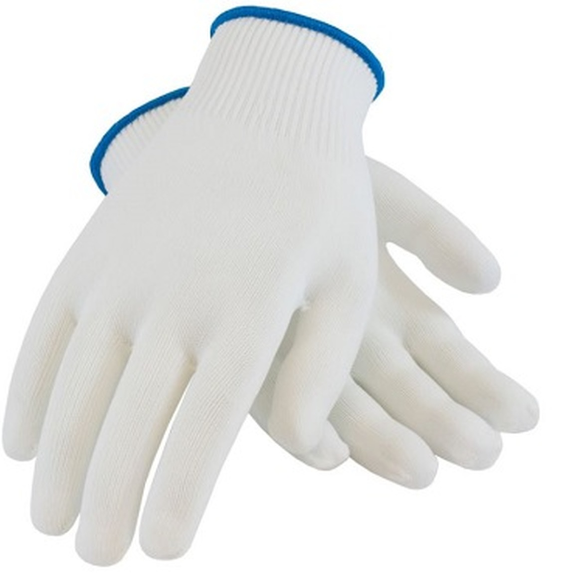 white nylon gloves