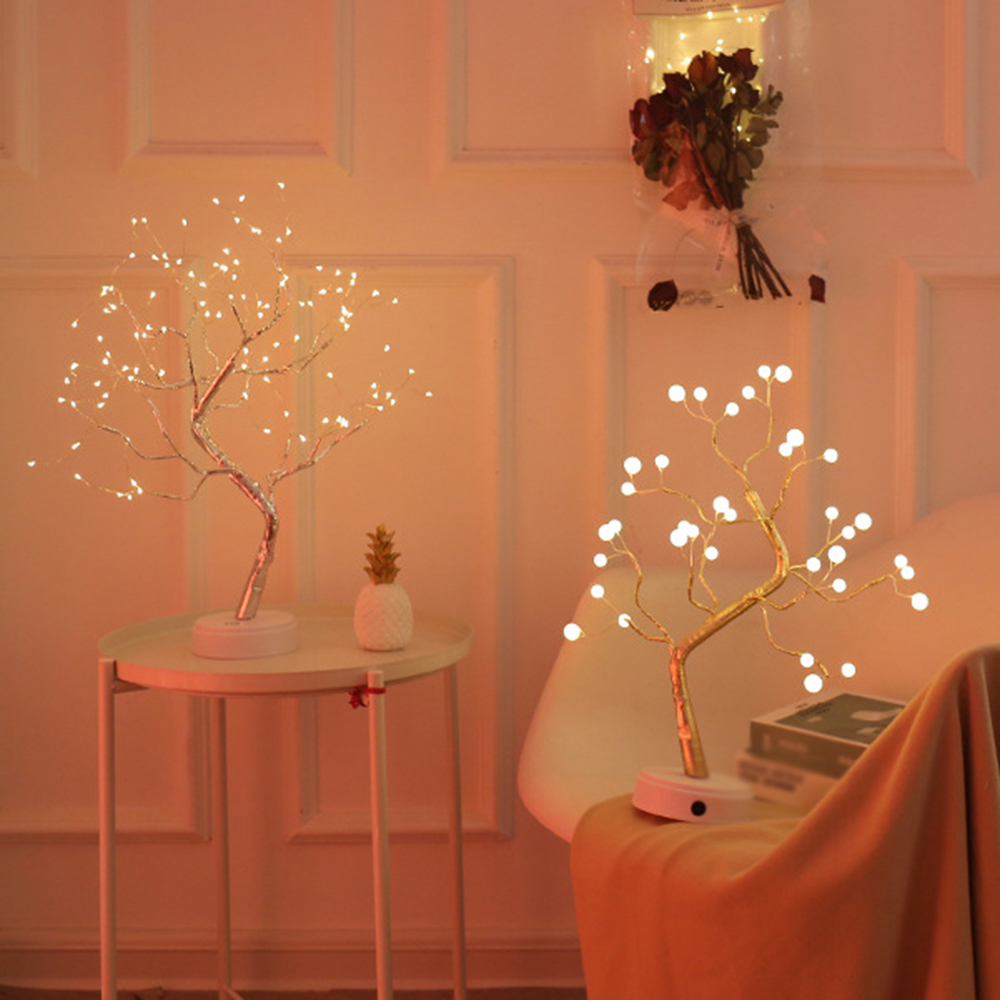 Christmas Led Tree Home White Decor Lamp Light Warm Wedding Festival