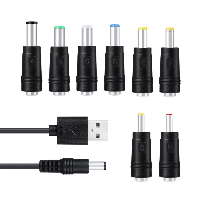 Crescent2 Universal 5V Power Cable Cord Charging Cable Tips for Router Moon Lamp LED Light. 