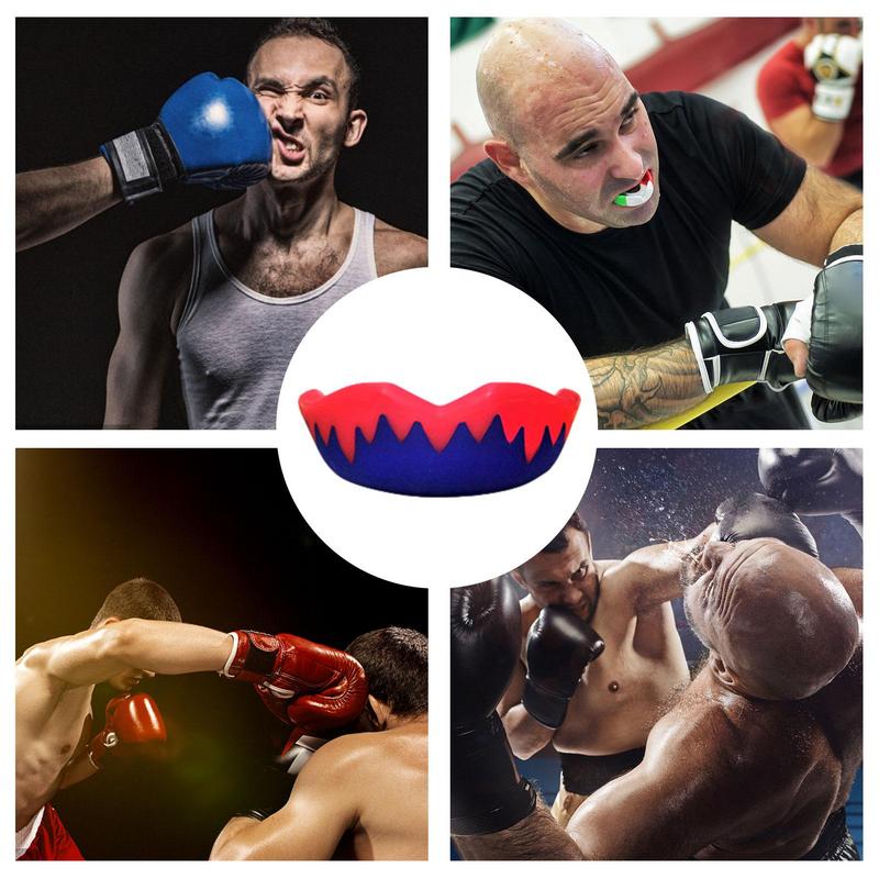 Mouthguard Slim Fit Taekwondo Boxing Tooth Protection Cover Boxing MMA Hockey Double Colored Gum Shield For Basketball Martial. 