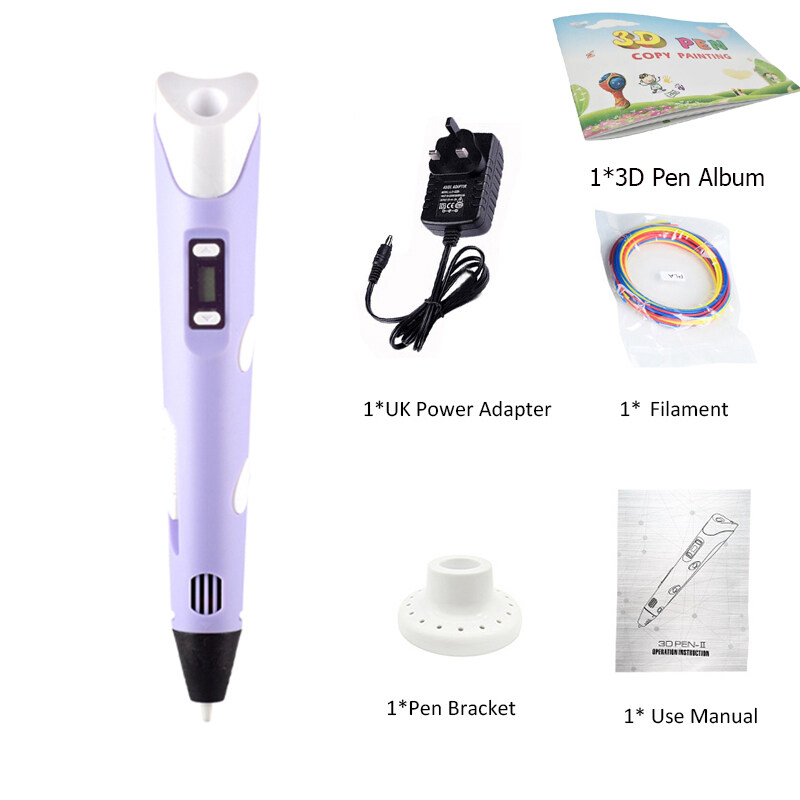 3D Printing Pen PLA Smart 3D Printing Doodle Pen Drawing Pen 3D Filament Design Painting Best for Kids Birthday Christmas Gift. 