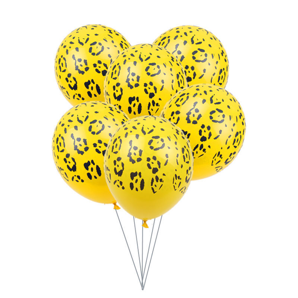 10 Pcs Jungle Animal Theme Latex Balloons - Leopard / Tiger / Zebra Balloons. 