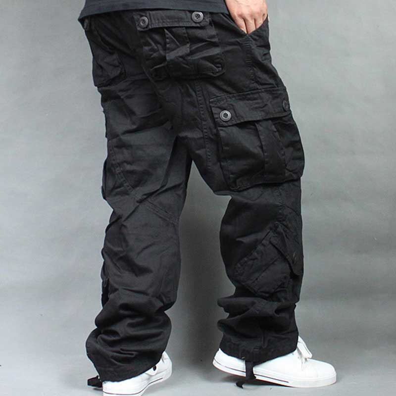 Multi Pocket Cargo Pants Men Plus Size 