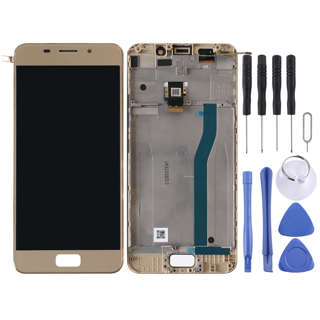 OEM LCD Screen for Asus Zenfone 3S Max ZC521TL X00GD Digitizer Full Assembly with Frame（Gold). 