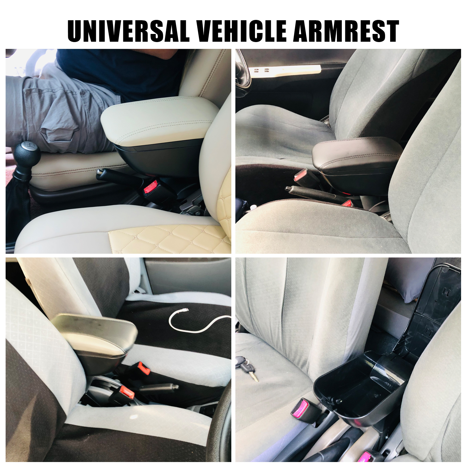 Daihatsu Mira Car Centre Console Storage Box Universal Luxury Armrest