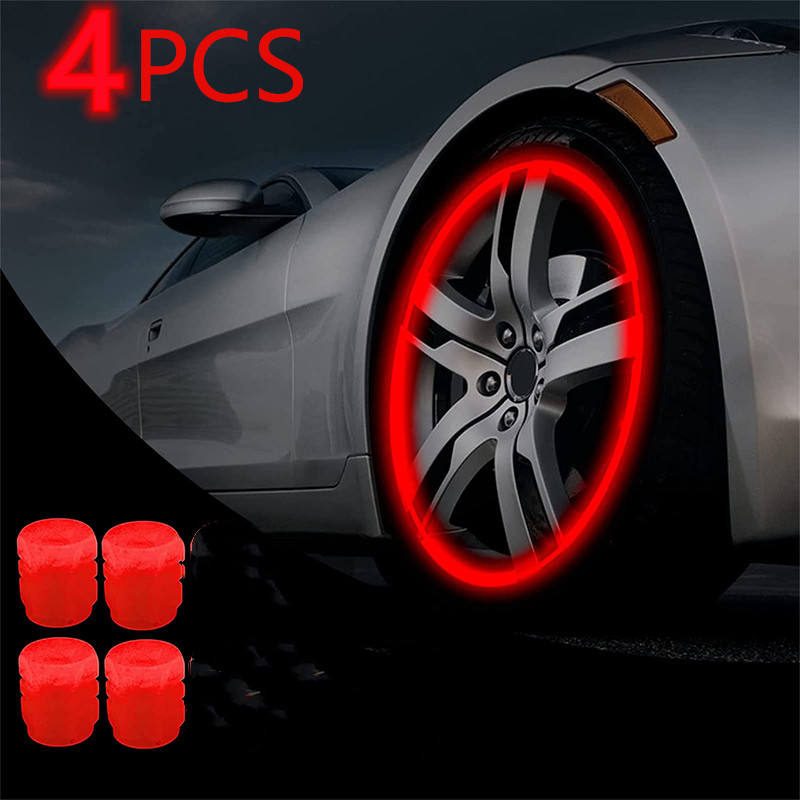 Luminous Valve Caps Fluorescent Red Night Glowing Car for Suzuki Alto 800 K10 FF GF HA12 HA23 Swift Grand Vitara