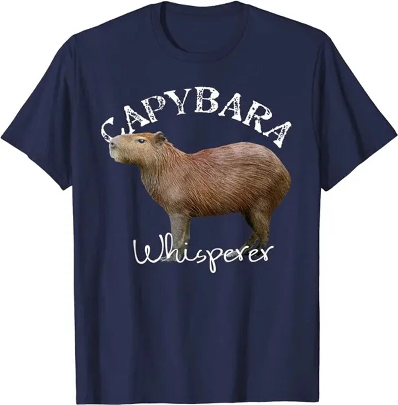 Cute Capybara Graphic T Shirt for Men 3D Printed Polyester T-shirt Kawaii Kids Boys Short-Sleeved Tops Anime Cartoon Tee Shirts. 
