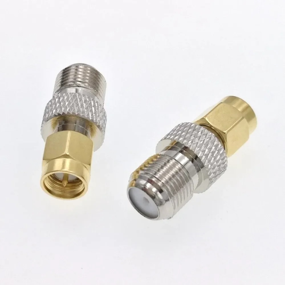 3G 4G 5G LTE SMA Male to F Female Adaptor - Coaxial Cable External Antenna Connector for Router. 