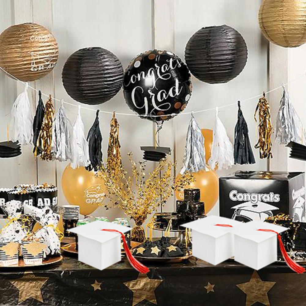 2023 Graduation Decorations Black Graduation Cap Candy Box Graduation Gifts Gift Box Gift Boxes. 