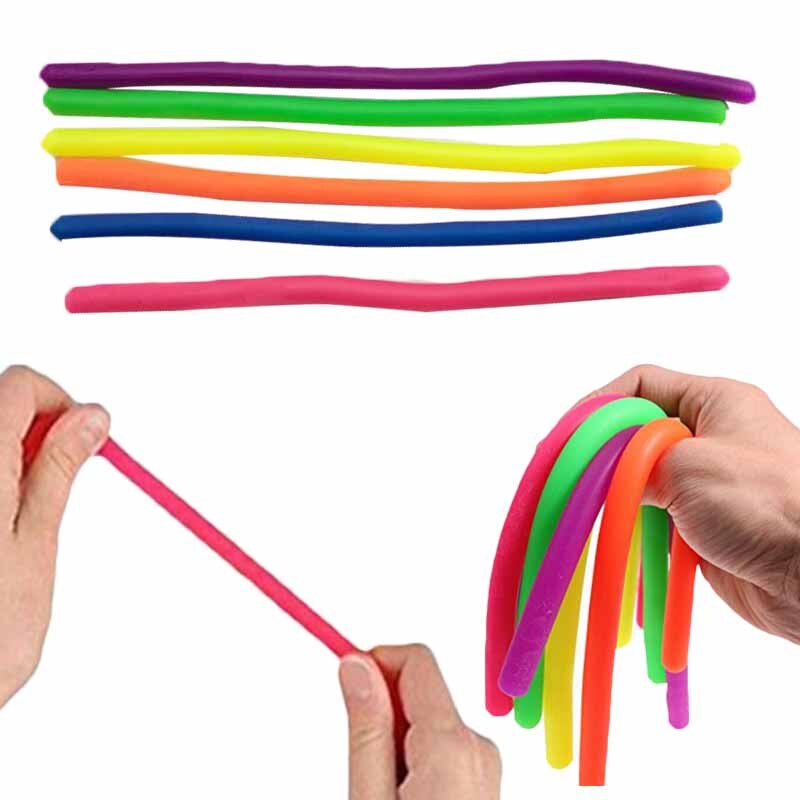 【Purple】 Hand Hyperflexion Stretchy Antistress Jokes Noodles Rope Anti Toys String Fidget Vent Toys WYQ. 