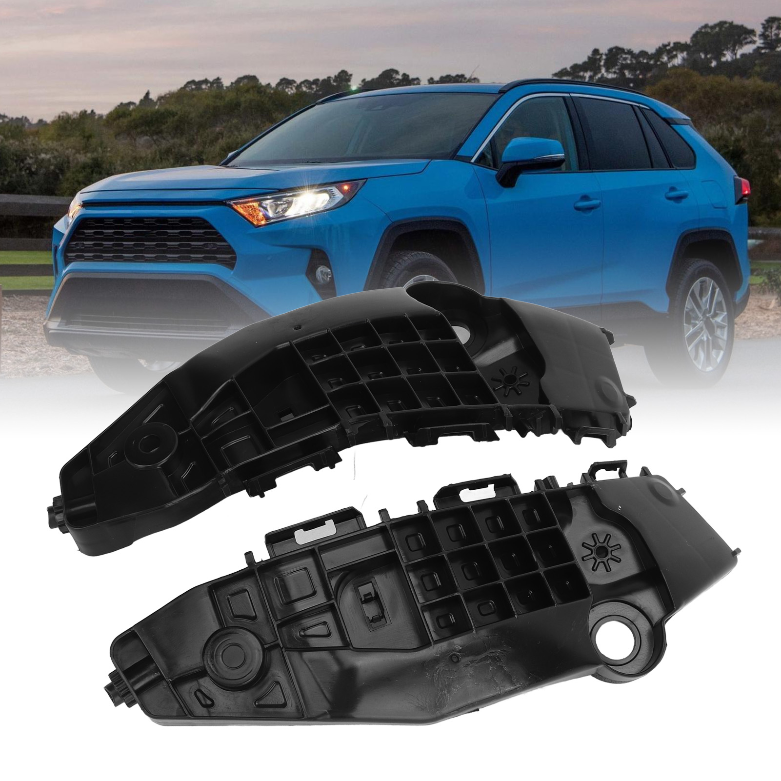 Front Bumper Retainer Bracket Front Bumper Bracket Retainer Spacer Mounting Support 52535 0R090 Replacement for Toyota Rav4 2019. 