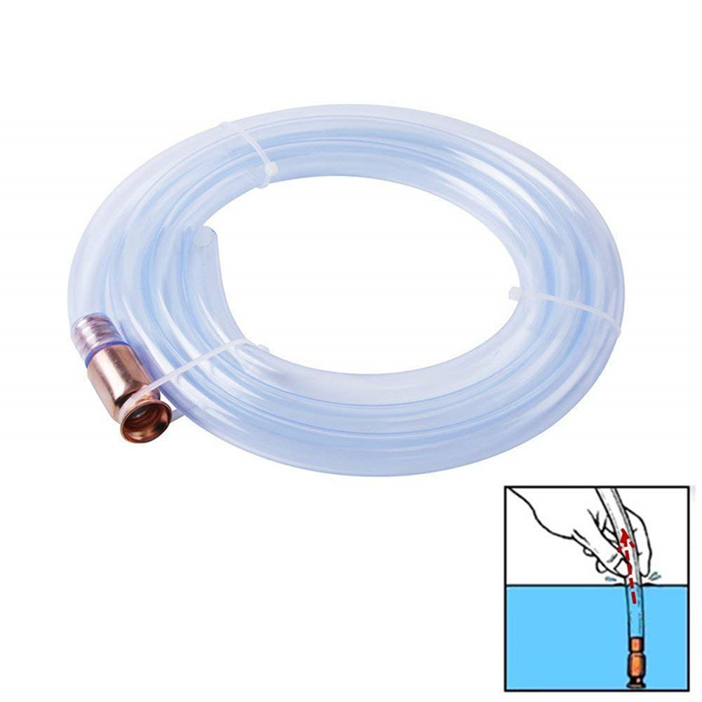 KOKKO Self Priming Siphon Hose, Crystal Clear Food Grade Tubing 5.9ft Length, 0.07in Thickness Multipurpose Siphon Hose For Water, Liquids, Oil & Gas, Aquarium Draining. 